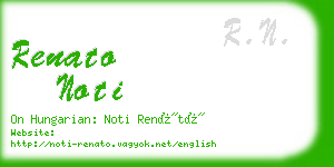 renato noti business card